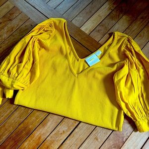 Anthropologie MAEVE Puff-Sleeved Top (NWOT)